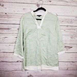 346 Brooks Brothers half sleeve green top size XL